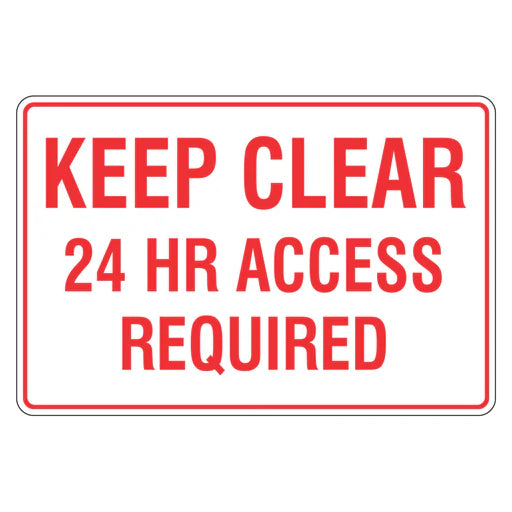 Car Park Sign - Keep Clear 24 Hr Access Required