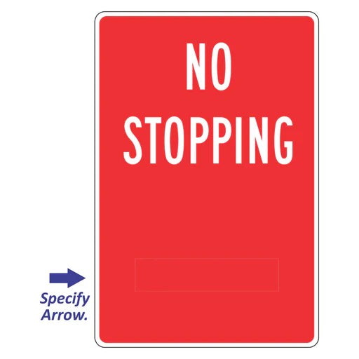 Car Park Sign - No Stopping