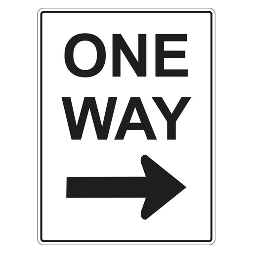 Car Park Sign - One Way