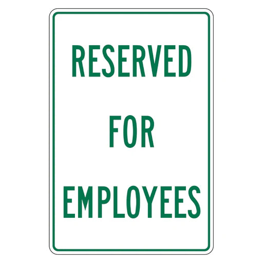 Car Park Sign - Reserved For Employees
