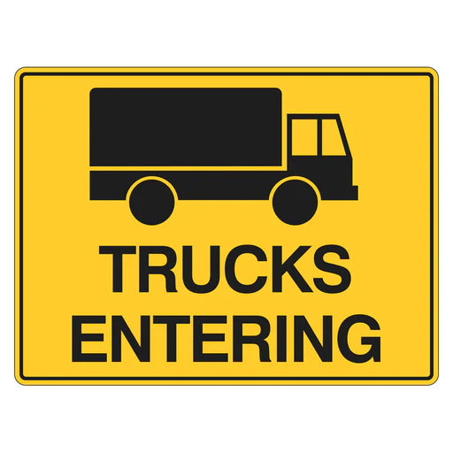 Car Park Sign - Trucks Entering