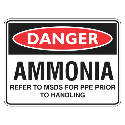 Danger Sign – Ammonia Refer - Premium Nameplates