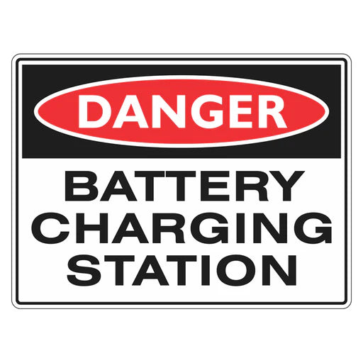Danger Sign – Battery Charging Station - Premium Nameplates