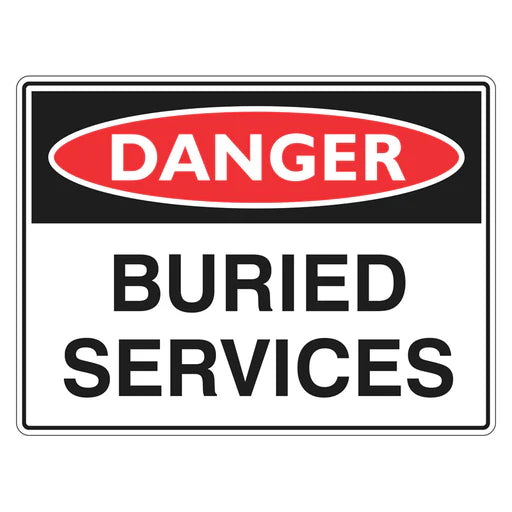 Danger Sign – Buried Services - Premium Nameplates