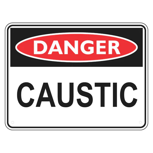 Danger Sign – Caustic - Premium Nameplates