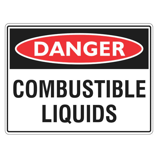 Danger Sign – Combustible Liquids - Premium Nameplates