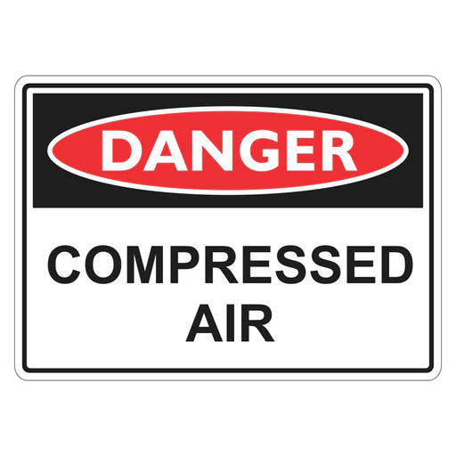 Danger Sign – Compressed Air - Premium Nameplates