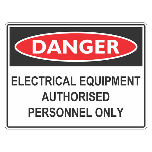 Danger Sign – Electrical Equipment Authorised Personnel Only - Premium Nameplates