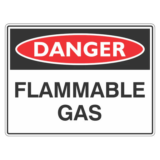 Danger Sign – Flammable Gas - Premium Nameplates