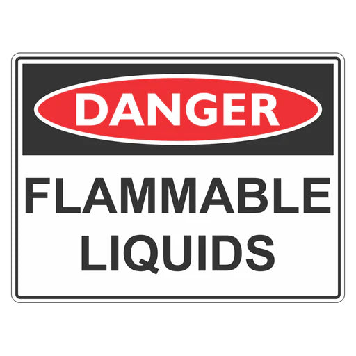 Danger Sign – Flammable Liquids - Premium Nameplates