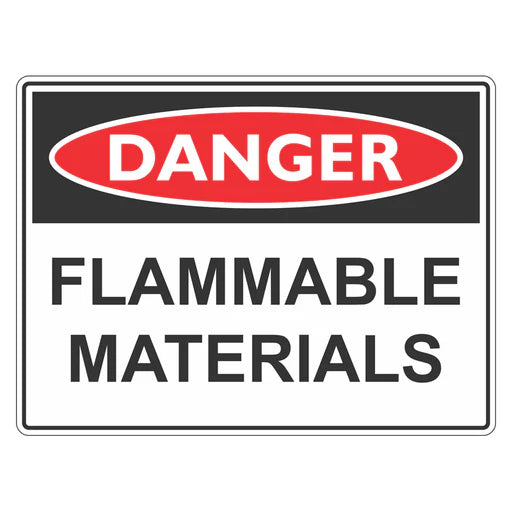 Danger Sign – Flammable Materials - Premium Nameplates