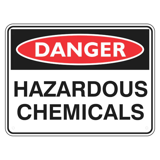 Danger Sign – Hazardous Chemicals - Premium Nameplates