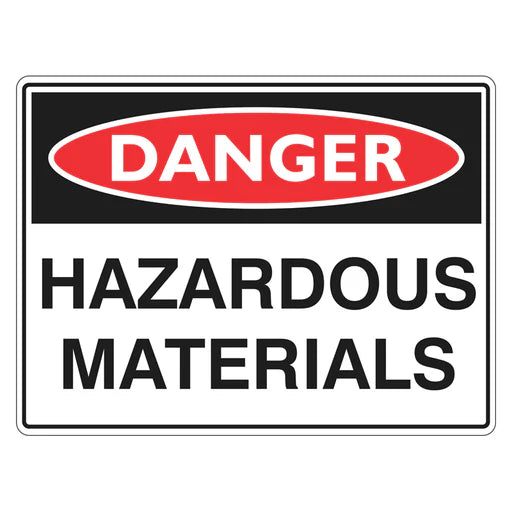 Danger Sign – Hazardous Materials - Premium Nameplates