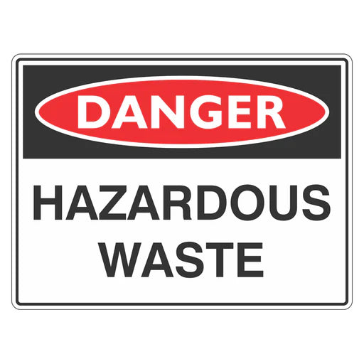 Danger Sign – Hazardous Waste - Premium Nameplates