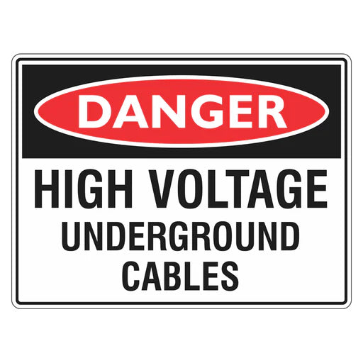 Danger Sign – High Voltage Underground Cables - Premium Nameplates
