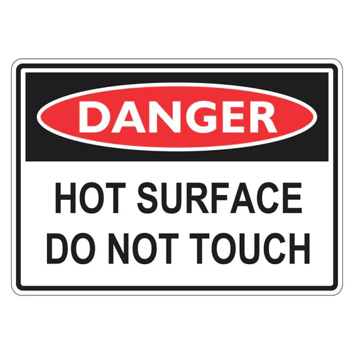 Danger Sign – Hot Surface Do Not Touch - Premium Nameplates