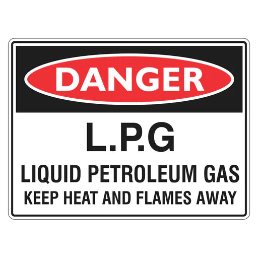 Danger Sign – LPG Keep Heat Away - Premium Nameplates