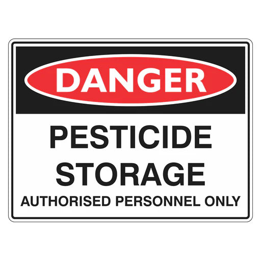 Danger Sign – Pesticide Storage - Premium Nameplates