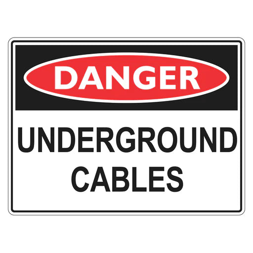 Danger Sign – Underground Cables - Premium Nameplates