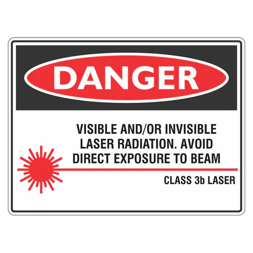 Danger Sign – Visible / Invisible Laser Radiation Avoid Direct Exposure - Premium Nameplates