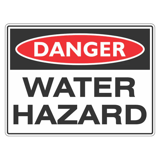 Danger Sign – Water Hazard - Premium Nameplates