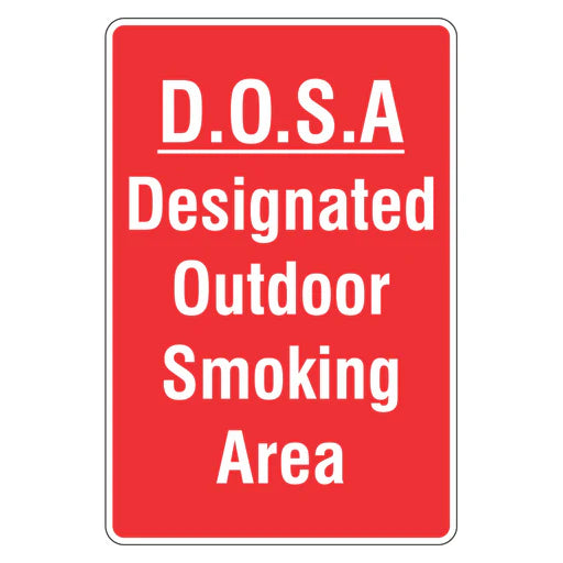 Designated Outdoor Smoking Area Sign
