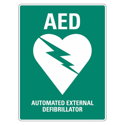 Emergency Sign - AED Automated External Defibrillator - Premium Nameplates