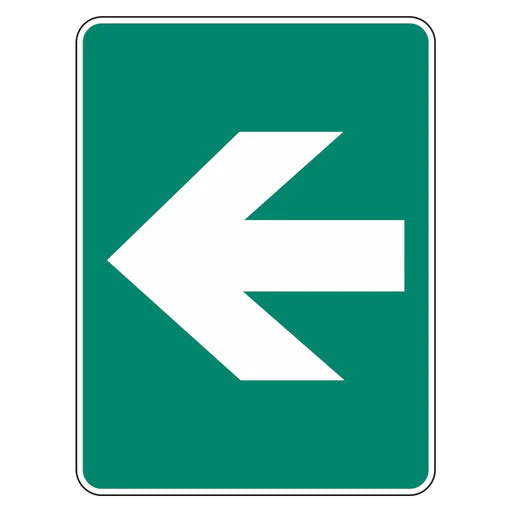 Emergency Sign - Arrow