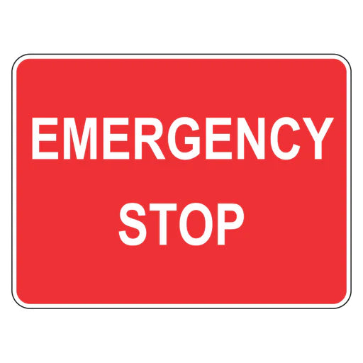 Emergency Sign - Emergency Stop - Premium Nameplates