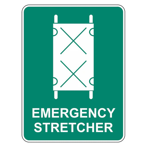 Emergency Sign - Emergency Stretcher - Premium Nameplates