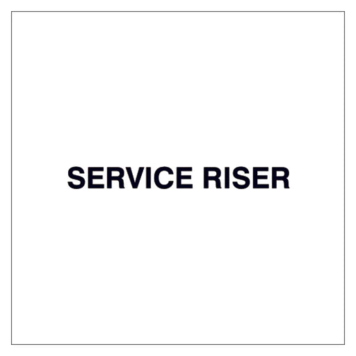 Fire Door Text - Service Riser