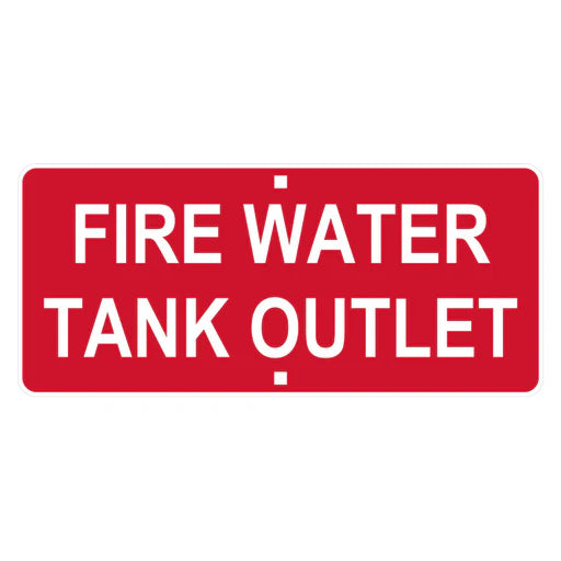 Fire Water Tank Outlet Sign