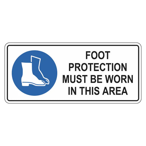 Mandatory Sign - Foot Protection Must Be Worn In This Area