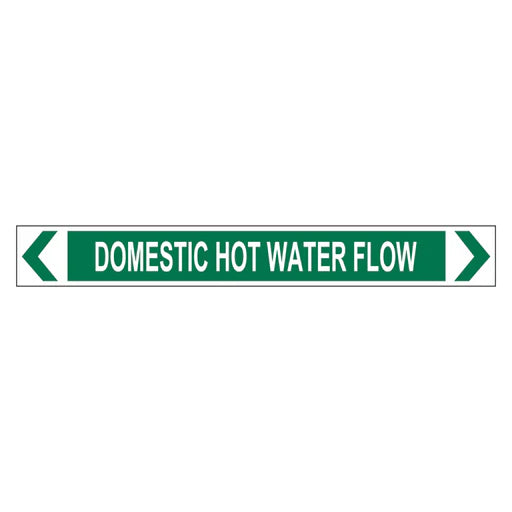 Pipe Marker - Hot Water Flow
