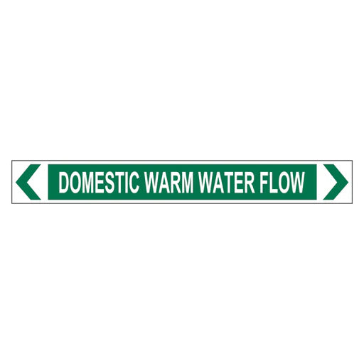 Pipe Marker - Domestic Warm Water Flow