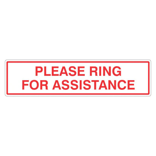 Please Ring For Assistance Sign
