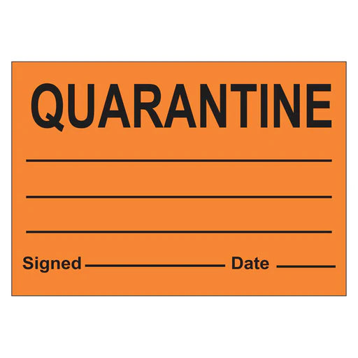 Quality Control Label - Quarantine