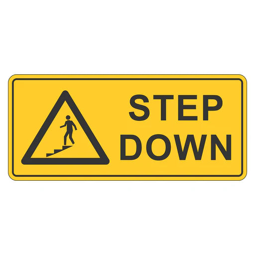 Warning Sign - Step Down