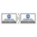 Appliance Tags - Eye Protection Must Be Worn