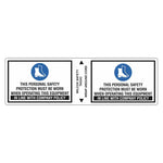 Appliance Tags - Footwear Protection Must Be Worn