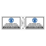 Appliance Tags - Hearing Protection Must Be Worn