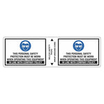 Appliance Tags - Personal Safety Protection Must Be Worn