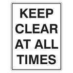 Car Park Sign - Keep Clear At All Times