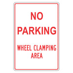 Car Park Sign - No Parking Wheel Clamping Area