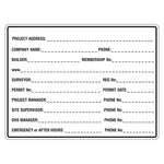 Construction Sign - Site Details