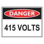 Danger Sign - 415 Volts - Premium Nameplates