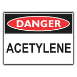 Danger Sign – Acetylene - Premium Nameplates