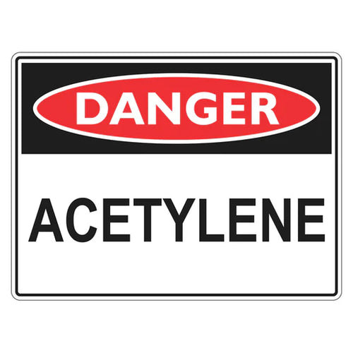 Danger Sign – Acetylene - Premium Nameplates