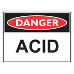 Danger Sign – Acid - Premium Nameplates