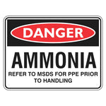 Danger Sign – Ammonia Refer - Premium Nameplates